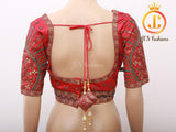 Sabyasachi Style Copper Jari Heavy Embroidery Work Blouse - Size 42