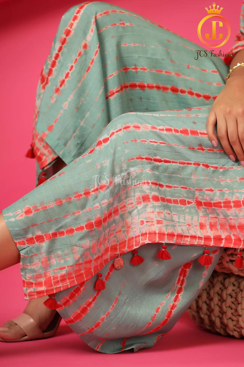 Women's Kaftan Jumpsuit with Shibori Design