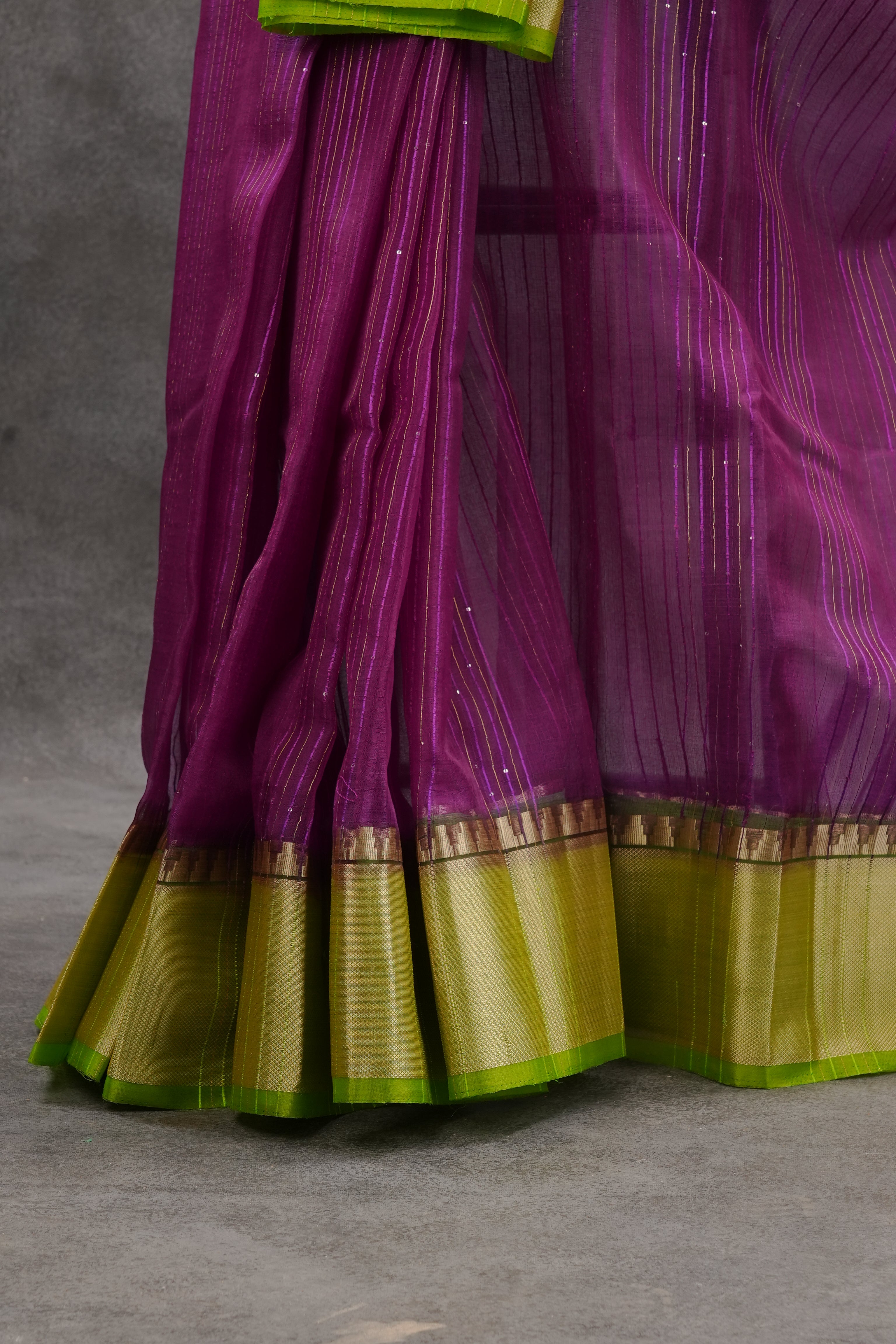 Soft And Lightweight Khadi Kora Saree With Contrast Blouse SAREE JCS Fashions