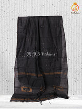 Sequence Work Box Zari Design Cotton Silk Saree With Running Blouse