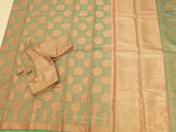 Timeless Elegance Indian Soft Silk Cotton Saree With Brocade Blouse