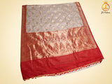 Allover Motifs Patterned Premium Benarasi Pattu Saree With Blouse