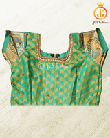 Indian Ethnic Kids Wear, Traditional Silk gown, Indian Frock, Aari/Maggam work
