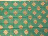 Indian Traditional Soft Silk Cotton Saree With Brocade Blouse