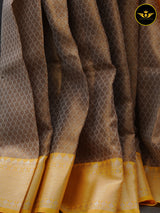 Pure Handloom Banarasi Muslin Silk Saree With Brocade Blouse