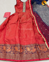 Indo-western Long gown with Stunning dupatta and leggings