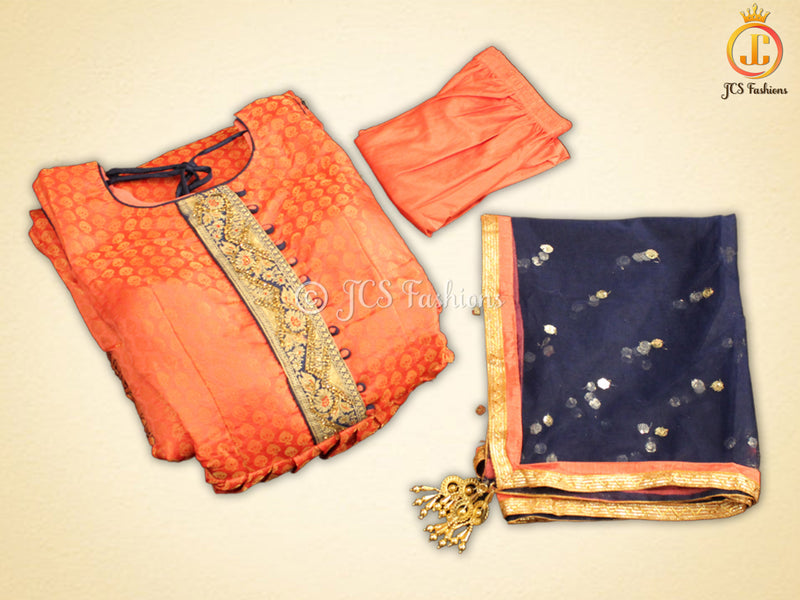 Indo-western Long gown with Stunning dupatta and leggings