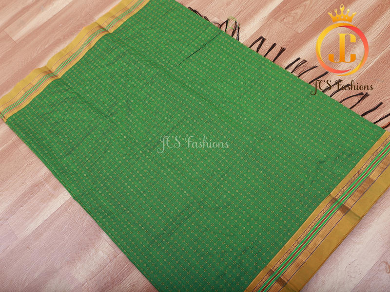 All-Over Star design Ilkal Soft Cotton Silk Saree With Blouse piece