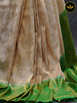 FABULOUS SOFT SILK FABRIC SAREE WITH JARI WEAVING AND CONTRAST BORDER