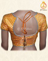 Beautiful Dark Yellow Banarasi Brocade Blouse