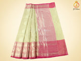 Pure Handloom Banarasi Muslin Silk Saree With fully stitched Blouse