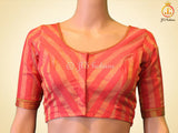Gorgeous Gold Stripe Saree With Golden Tissue Zari Blouse