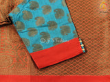 Beige Color Kadhi Linen saree with all-over Antic zari motifs