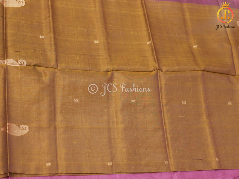 South Indian Elegance Handwoven VAALAI Pattu/Banana Pith Saree