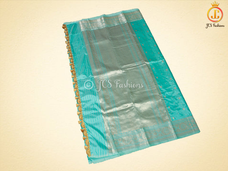 Pure Banarasi Silk Saree With Fully stitched blouse
