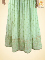 Lightweight Lehenga with embroidery and sequins work in Pastel Green