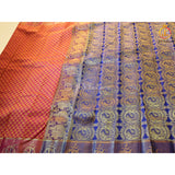 Pure Silk Sarees With Contrast Pallu And Blouse, Traditional Design