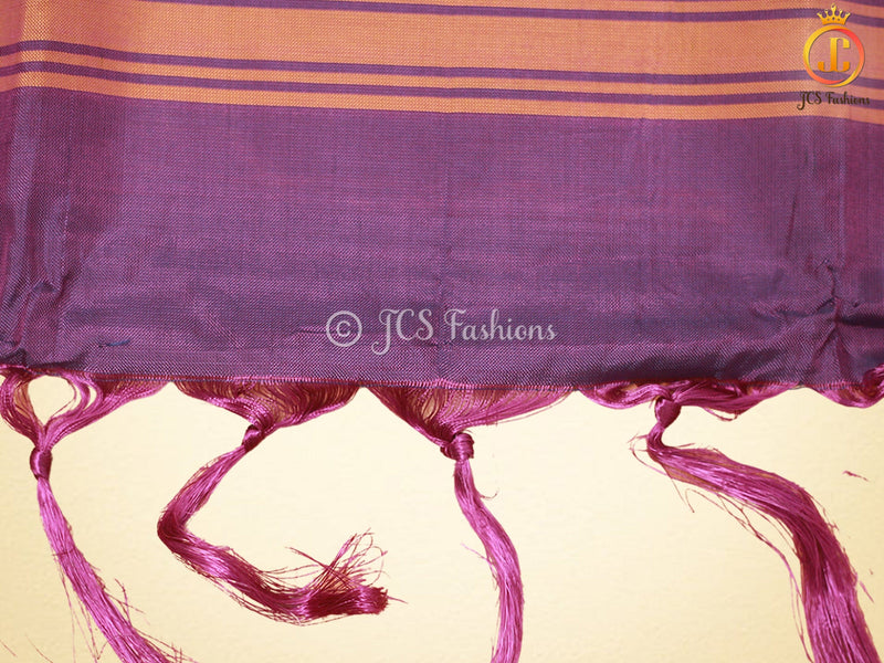 Indian Timeless Elegance Hand Woven VAALAI Pattu/Banana pith Sarees