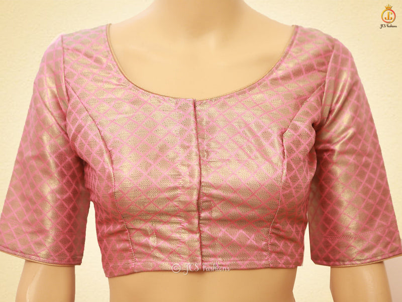 Traditional Soft Silk Cotton Saree With Brocade Blouse
