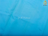 Kanchipuram Blended Silk Saree With Fully Stitched Maggam Work Blouse - Blue