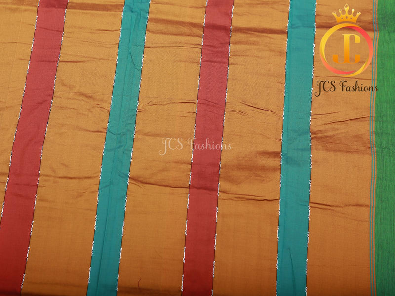 All-Over Star design Ilkal Soft Cotton Silk Saree With Blouse piece
