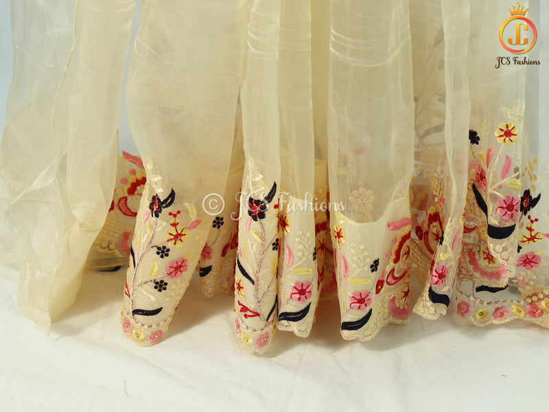 Premium Organza Silk Saree With Fully stitched Satin Bangalori Silk Blouse