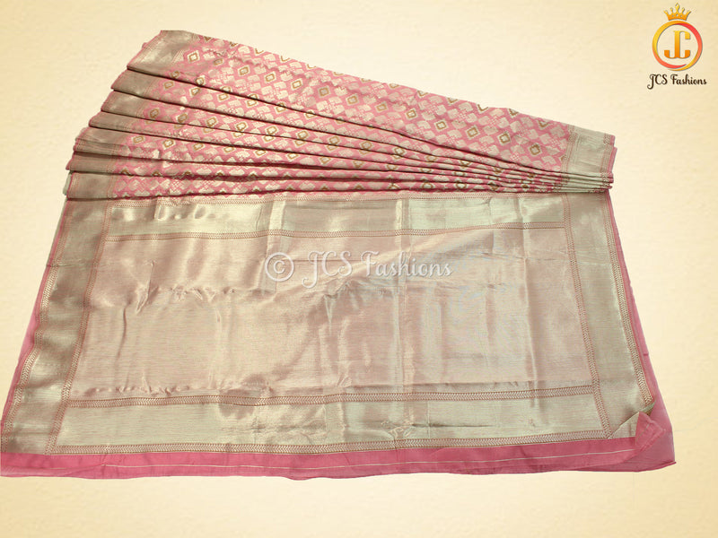 Premium Banarasi Weaving Embossed Tissue Cotton Silk Saree With Blouse