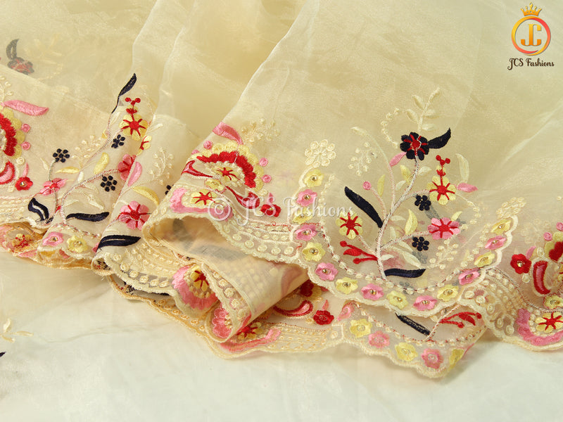 Premium Organza Silk Saree With Fully stitched Satin Bangalori Silk Blouse