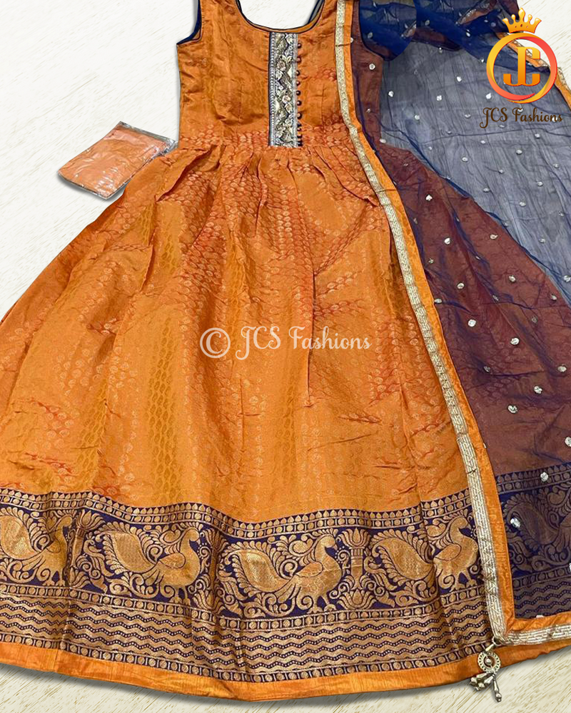 Indo-western Long gown with Stunning dupatta and leggings
