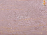 Allover Self-Design Pink Banarasi Crepe Soft Silk Saree With Blouse