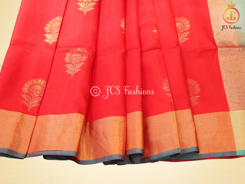 Original kanchipuram handloom Saree with Maggam work blouse