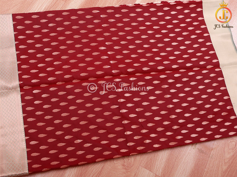 Korvai Buttas Semi Silk Saree With Maggam Work Blouse