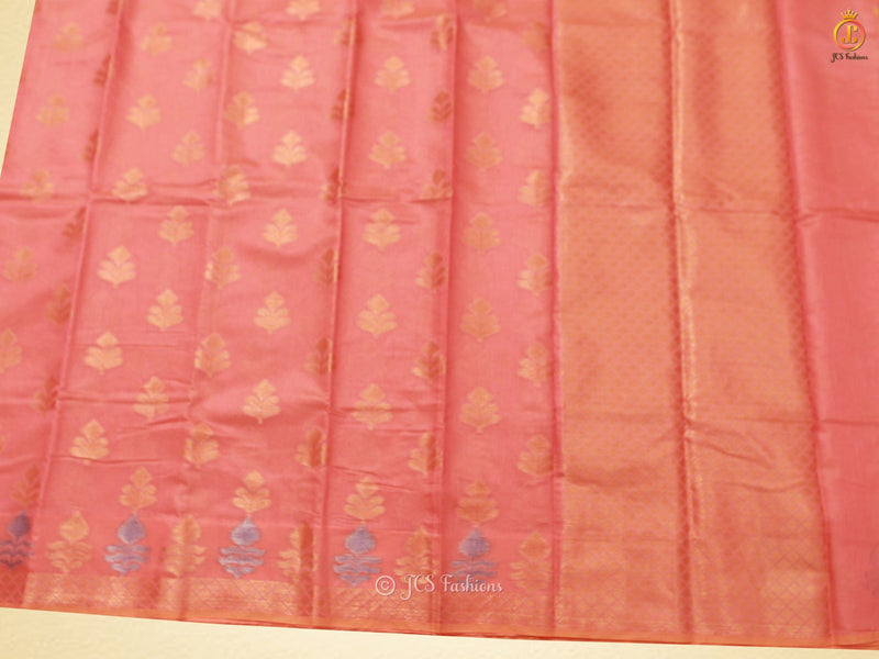 Exquisite Soft Silk Cotton Saree With Brocade Blouse