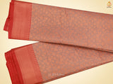 Indian Copper Zari Weaves Soft Silk Saree And Blouse