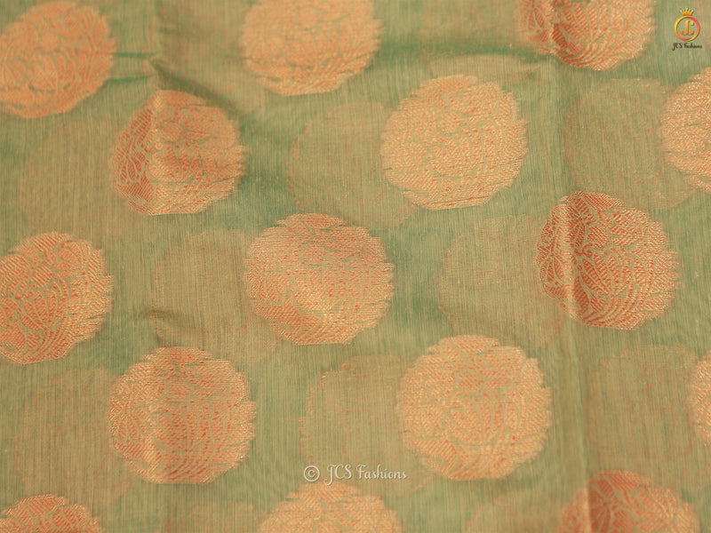 Timeless Elegance Indian Soft Silk Cotton Saree With Brocade Blouse