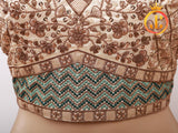 Sabyasachi Style Copper Jari Heavy Embroidery Work Blouse - Size 42
