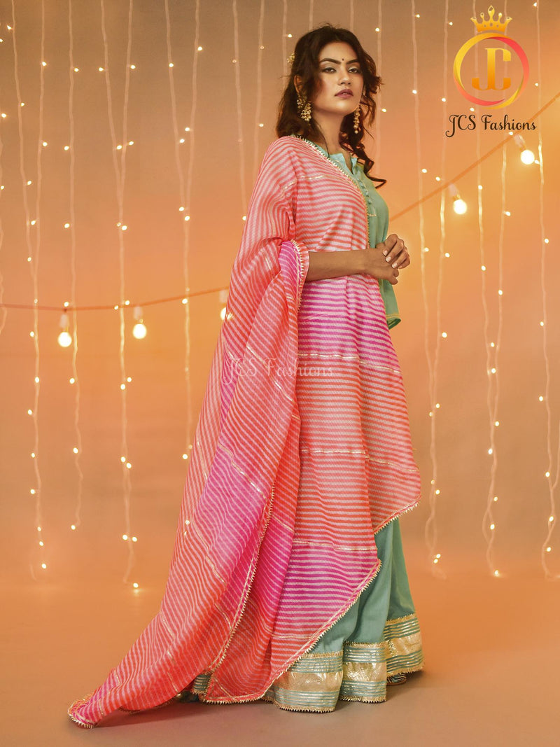 Indian Ethnic Sea green lehenga set. Wedding Dress. Environment Friendly
