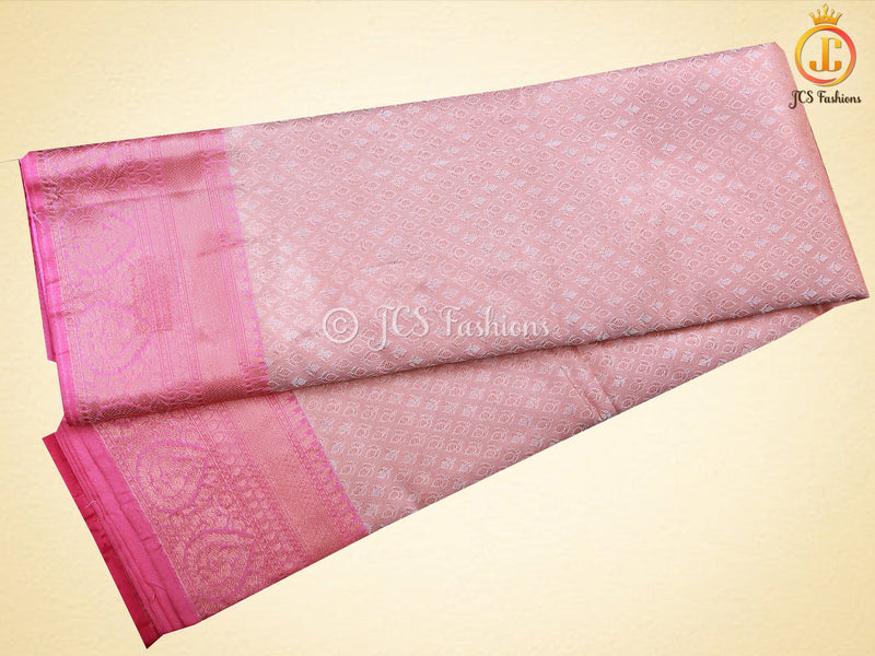 Leaf Butta Design Soft Silk Saree With A Beautiful Blouse