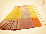Yellow Color Soft Silk Traditional Saree With Fully stitched Blouse