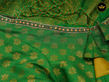 FABULOUS SOFT SILK FABRIC SAREE WITH JARI WEAVING AND CONTRAST BORDER