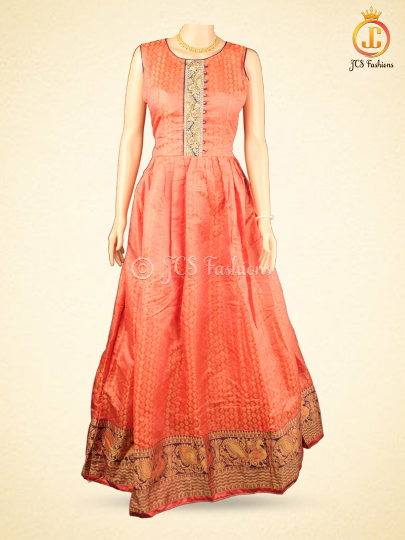 Indo-western Long gown with Stunning dupatta and leggings