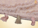 Retro-Type Peach Banarasi Crape Soft Silk Saree With Blouse