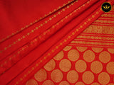 Pure Kanchipuram Saree: Gold and Copper Zari Butties and Fully Stitched Blouse