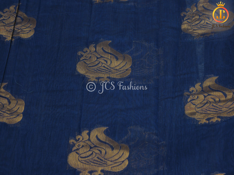 Indian Traditional Silk Cotton Saree with stitched blouse For women