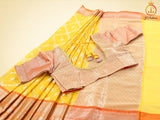 Yellow Color Soft Silk Traditional Saree With Fully stitched Blouse