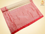 Banarasi Sheer Raw Silk Saree With fully stitched Blouse