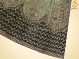Designer net with embroidery work Floor length Gown | Green