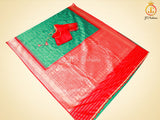 Moonga Silk Gadwal Pattern Saree With Fully Stitched Blouse