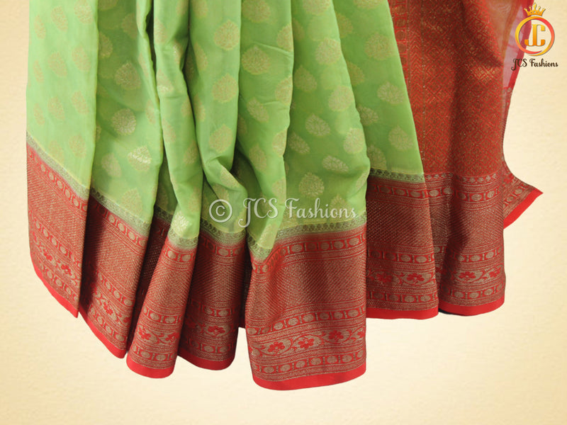 Banarasi Silk Saree, Stitched Blouse