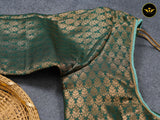 EXCLUSIVE SUPER QUALITY BANARASI SILK SAREE WITH CONTRAST BLOUSE